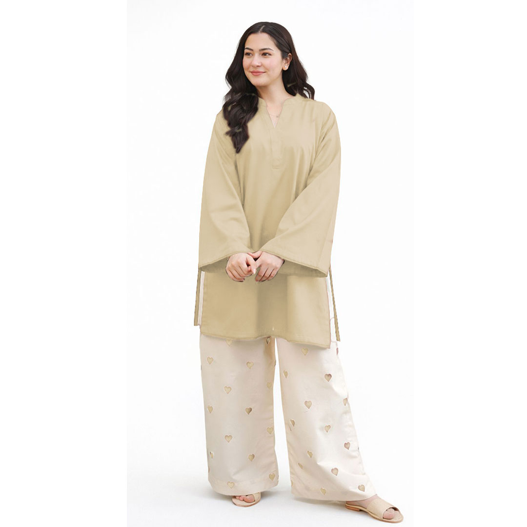 Skeen Heart Embroidered Khaddar 2-Piece Set